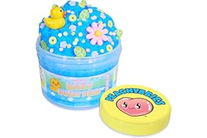 Peachybbies Baby Ducky Pond Cloud Slime, Made in USA, 7 oz.