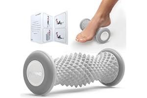 FITMIND Foot Roller Massager for Plantar Fasciitis, Arch and Heel Pain Relief，Portable and Silence, Deep Tissue Foot Massager Roller Tool to Improve Circulation and Relieve Tension-Grey