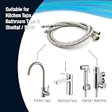 Xcel Home 1/2 in BSP Flexible Stainless Steel Hose Pair 300mm view 5