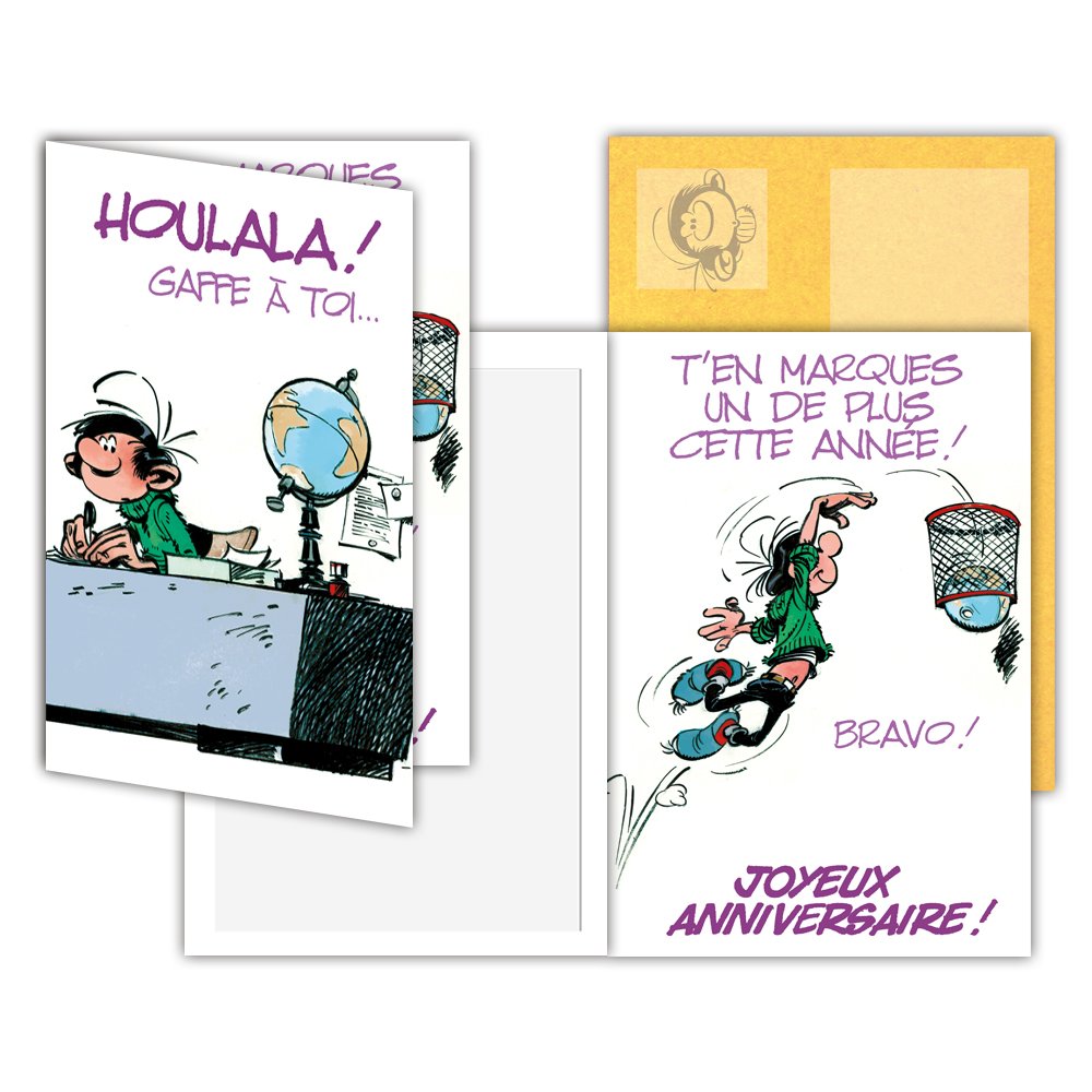 Gaston Lagaffe Glct 0141 Carte Danniversaire Avec Motif Un An De Plus Decorations Et Accessoires De Fetes Cartes Napravi Rs