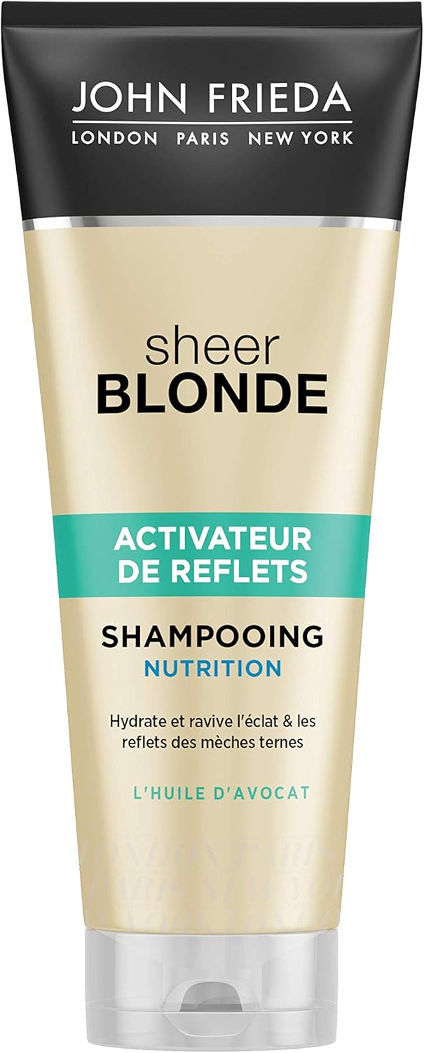 John Frieda Sheer Blonde Highlight Activating Moisturising Shampoo, 250 ml, light blonde, 250 ml (Pack of 1)