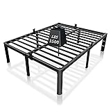 ROIL 14 inch Metal Queen Bed Frame with Rounded