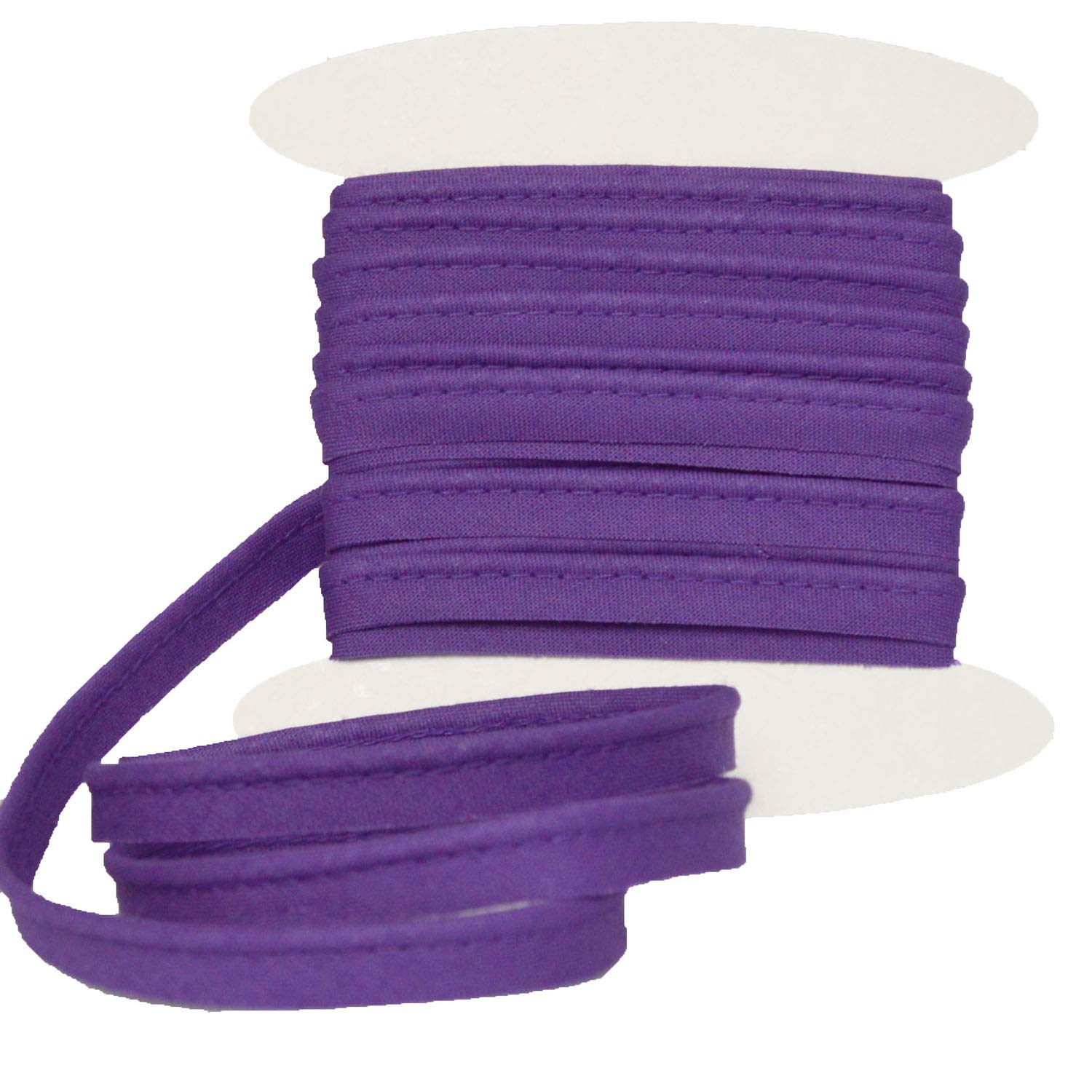 Cotton flanged Insert Piping Cord - Available in Several Colours - Flanged Piping Cord for Cushions (Purple, By 10 Meters)