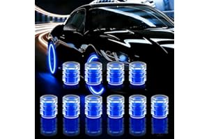 8 Pcs Glow in The Dark Tire Valve Caps Fluorescent Tire Valve Stem Caps, Cool Car Present for Universal Decoration Accessorie