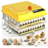 Egg Incubator Incubators for Hatching Eggs 128 Chicken Egg Incubator with Automatic Egg Turning and Humidity Display, Temperature Control Incubation Day Counter