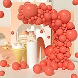 Ponamfo Retro Orange Party Latex Balloons - 100Pcs