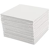 Tosnail 36 Packs 6" x 6" Artist Painting Canvas Panels White Blank Stretched Canvas Canvas Board Small Paint Canvases for Oil or Acrylic Painting Party