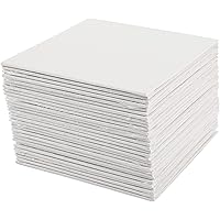 Tosnail 36 Packs 6" x 6" Artist Painting Canvas Panels White Blank Stretched Canvas Canvas Board Small Paint Canvases for Oil