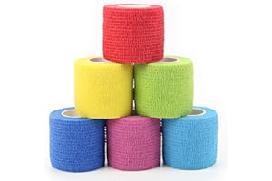 MUEUSS Self Adhesive Bandage Self Adherent Cohesive Bandages First Aid Wrap Waterproof Non-Woven Elastic Bandage for Sports S