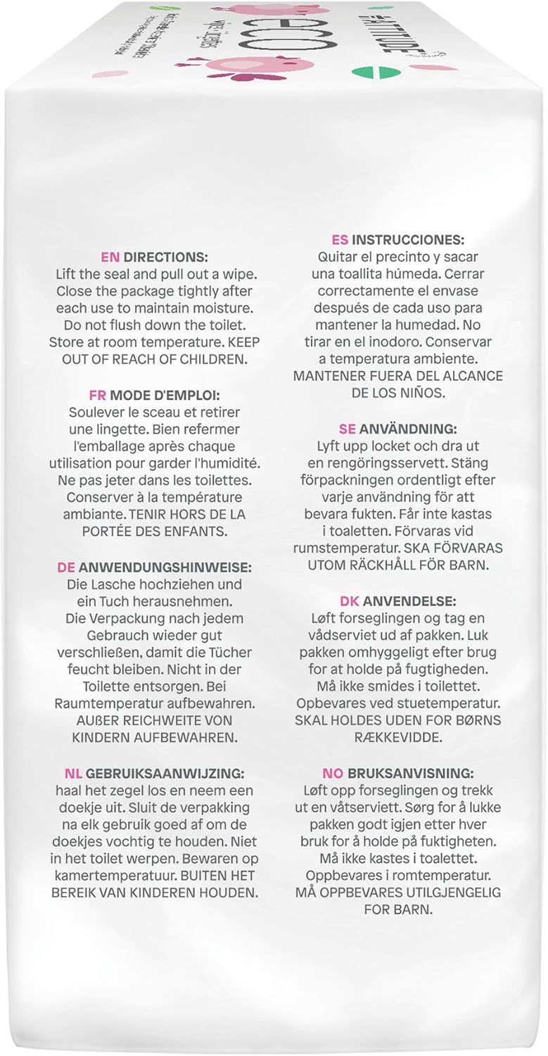 Amazon Com Attitude Baby Wipes Refills 100 Biodegrable Safe Natural Hypoallergenic For Sensitive Skin Ewg Verified Ptpa 3 X 72 Wipes Dispenser Health Personal Care