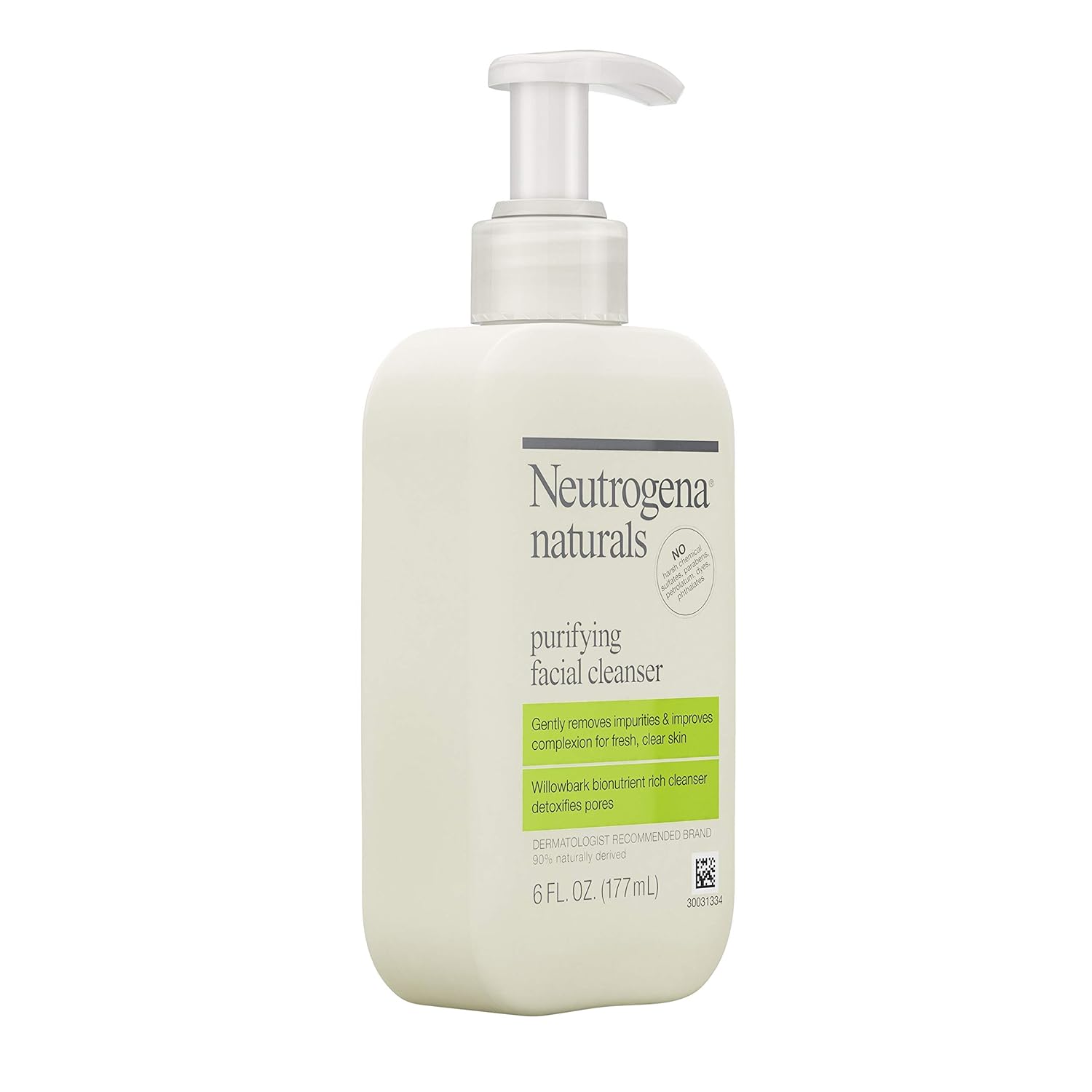 Neutrogena Naturals Purifying Daily Facial Cleanser with Natural Salicylic Acid from Willowbark Bionutrients, Hypoallergenic, Non-Comedogenic & Sulfate-, Paraben- & Phthalate-Free, 6 fl. oz: Beauty