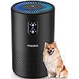 MOOKA Air Purifiers for Home Large Room up to 1076 ft², H13 True HEPA Air Filter Cleaner, Odor Eliminator, Remove Smoke Dust Pollen Pet Dander, Night Light(Available for California)-Black