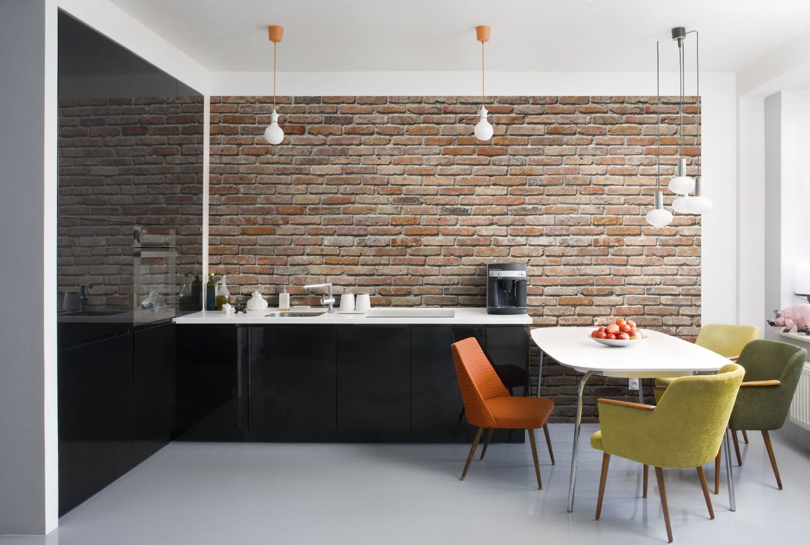 Komar 8-741 368 x 254 cm Brick Mural Wallpaper - Neutral (8-Piece)