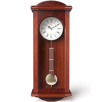 wallpapers Grandfather Clock Swing pendulum wall clock silent decorative wood clock with swinging pendulum battery operated large red wooden design for living room kitchen office