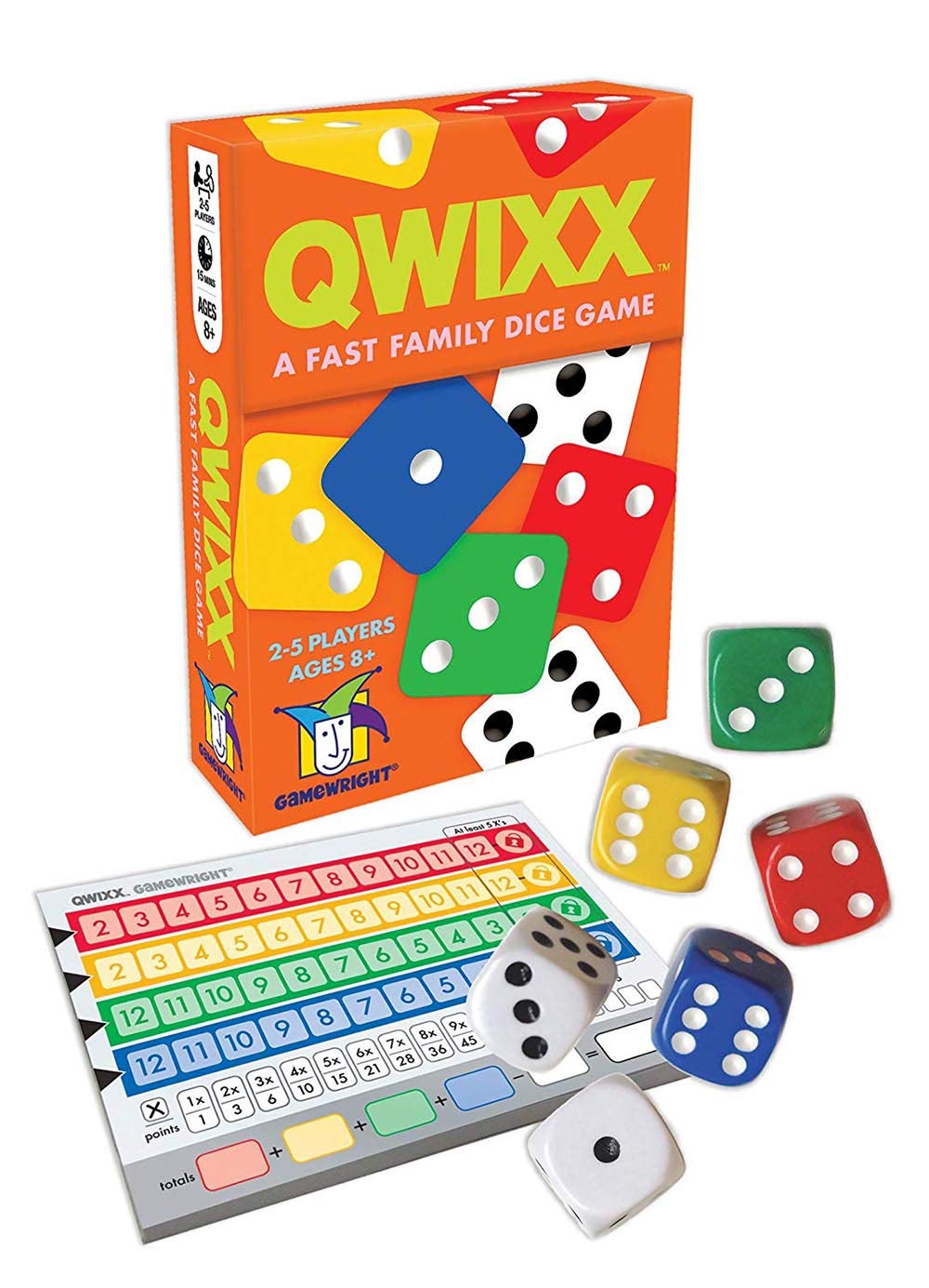 Gamewright Qwixx A Fast Family Dice Game Multi colored 5" | amzdealz