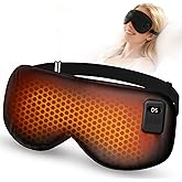 HOTHUGZ Cordless Heated Eye Mask, Silk Warm Eye Compress for Dry Eyes, Eye Relief, Improved Sleep, Washable Eye Heating Pad for Travel, 5 Temp & 6 Timers, 2-in-1 Heated & Cooling Gel Mask(2 Pack