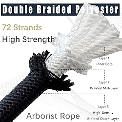 3/4 Inch Arborist Tree Pulling Rope - 100 Feet Tree