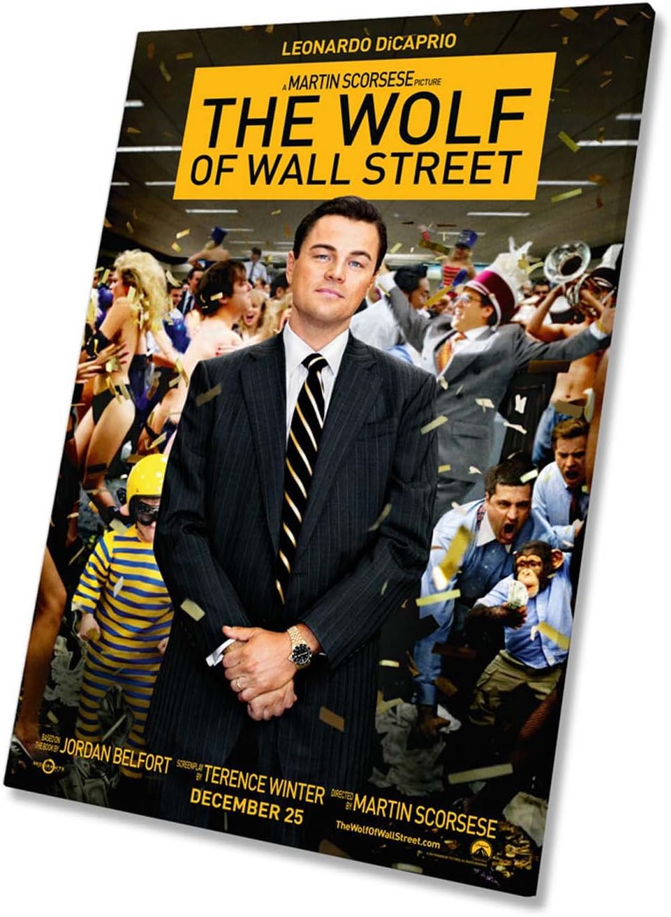 canvasINK The Wolf on Wall Street Movie Poster CANVAS WALL ART Framed Print 20 x 30 inch