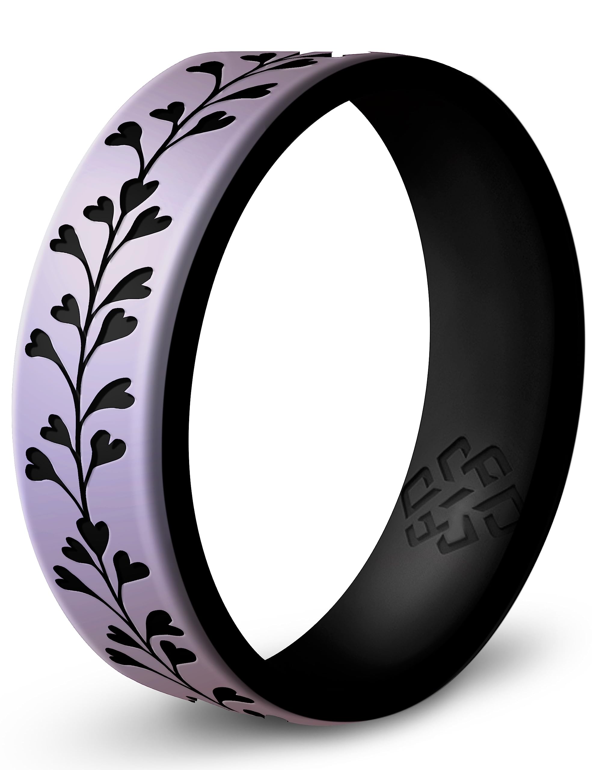 Knot Theory Heart Vine Silicone Ring Lavender
