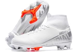 CZRE Boys Girls Soccer Cleats Kids Football Shoes High Top Training Youth Football Cleats