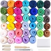 TUPARKA Felting Wool Roving Wool Felting Supplies Wool Roving Felting Basic Kit for Needle Felting Wool DIY Craft Beginners 4