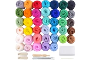 TUPARKA Felting Wool Roving Wool Felting Supplies Wool Roving Felting Basic Kit for Needle Felting Wool DIY Craft Beginners 4