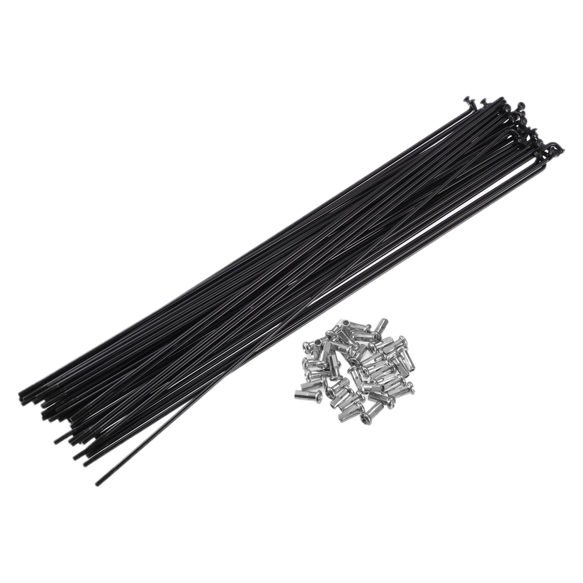Photo 1 of X AUTOHAUX 36pcs 13G J Bend Bicycle Steel Spokes 260mm 8.43" Cycle Spokes with Brass Nipples Steel Spokes for Mountain Bike MTB