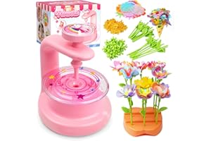 VNLINA DIY Fabric Flower Bouquets Toys – Crafts for Girls, Arts and Crafts for Kids Ages 4-8 8-12, Perfect Holiday Party Activity Toy, Birthday Gifts for Girl (Pink)