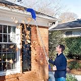 Niukuyu Gutter Cleaning Brush Telescopic Pole 8.2ft Roof Guard Cleaner Tool Blue view 4