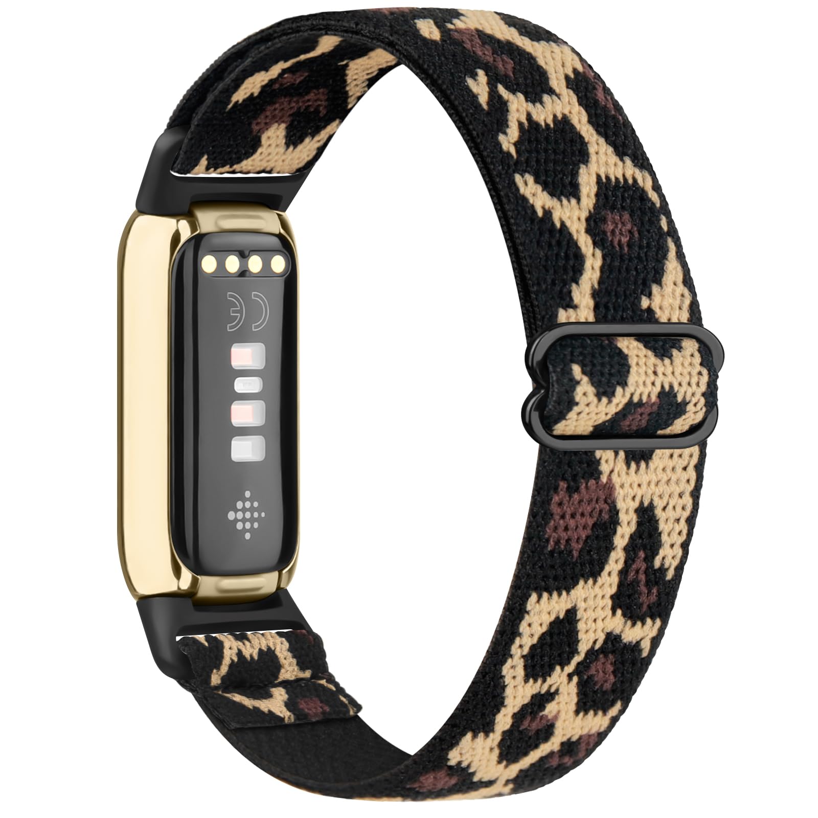 Elastic Nylon Straps Compatible with Fitbit Luxe Strap for Women Men, Soft Adjustable Stretchy Sport Bands Replacement Wristband for Fitbit Luxe Fitness Tracker Only (Leopard) — image 1