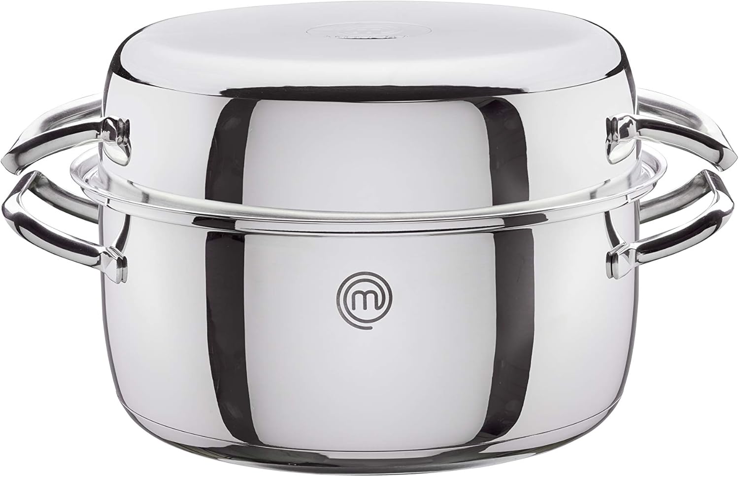 MasterChef Stainless Steel Cookware 2in1 Sharing Pan, Casserole with