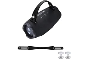 NUHFUFA Silicone Hand Strap for JBL Xtreme 4/3/2 Wireless Bluetooth Speaker, Portable Carrying Strap with Aluminium Screws Anti-Slip and Skin-Friendly(Black)