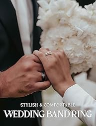 Jstyle Stainless Steel Wedding Rings for Men Women