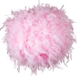 Klass Home Collection 30cm Pink Feather Light Shade for Pendant Ceiling Lamp