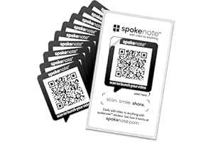 Spokenote Sticker Pack - 10 Unique Codes per Pack - Add Video on Anything (Monochrome)