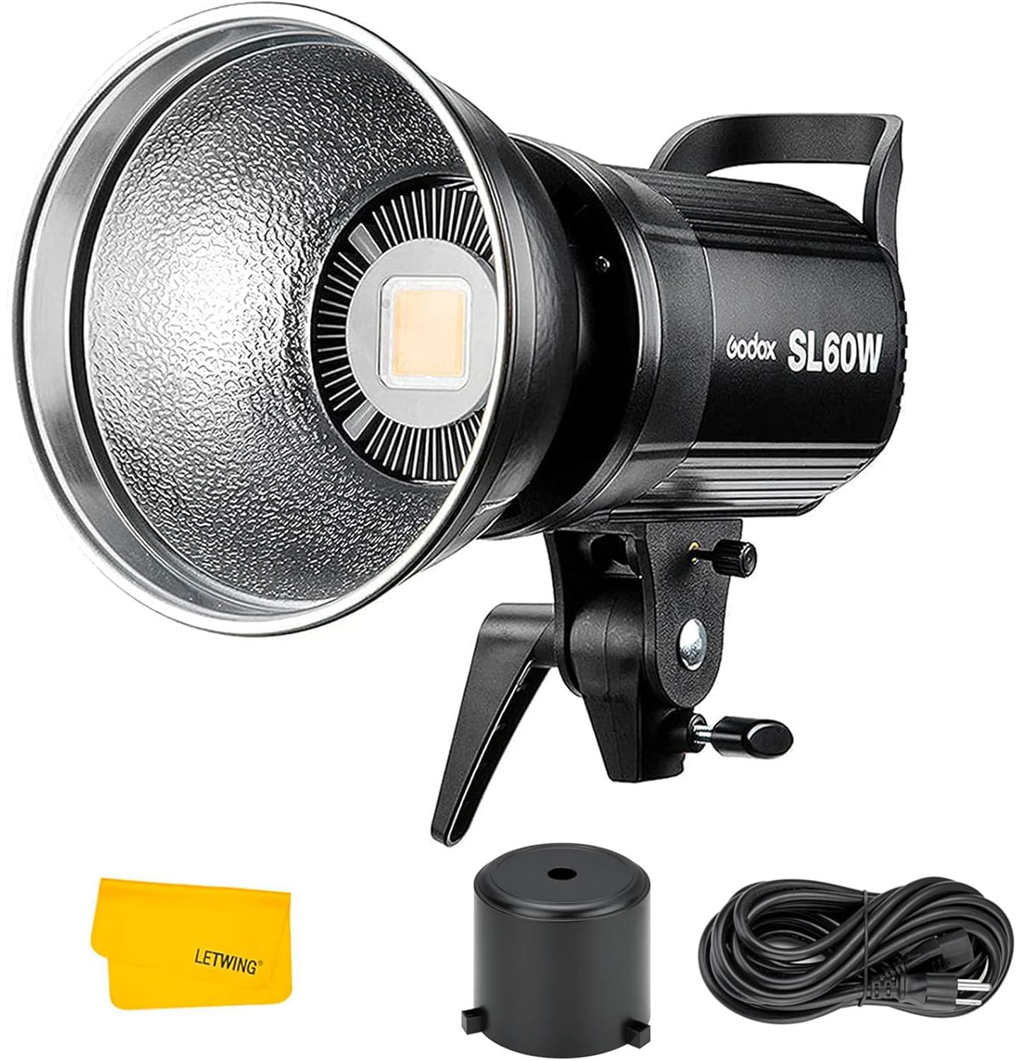 Photo 1 of Godox SL-60W SL60W CRI95+Qa>90 5600±300K Bowens Mount LED Video Light,433MHz Grouping System,Wirelessly Adjust Brightness,for Video Recording Wedding Outdoor Shooting,W/Reflector
