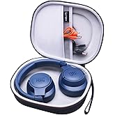 LTGEM EVA Hard Case for JBL Live 770NC/660NC/650BT/460NC/670NC/400BT/500BT and JBL Tune 770NC/710BT/720BT/760NC/700BT/750BT/510BT/660NC/520BT/500/E45BT Bluetooth Wireless Headphone(Black+Grey)