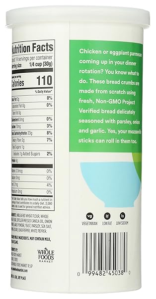 365 BY WHOLE FOODS MARKET, ITALIAN STYLE BREAD CRUMBS, 15 OUNCE