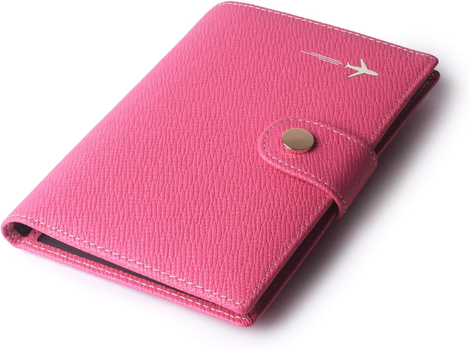 Passport Holder Cover Wallet RFID Blocking Leather Card Case Travel Document Organizer Pink: Clothing