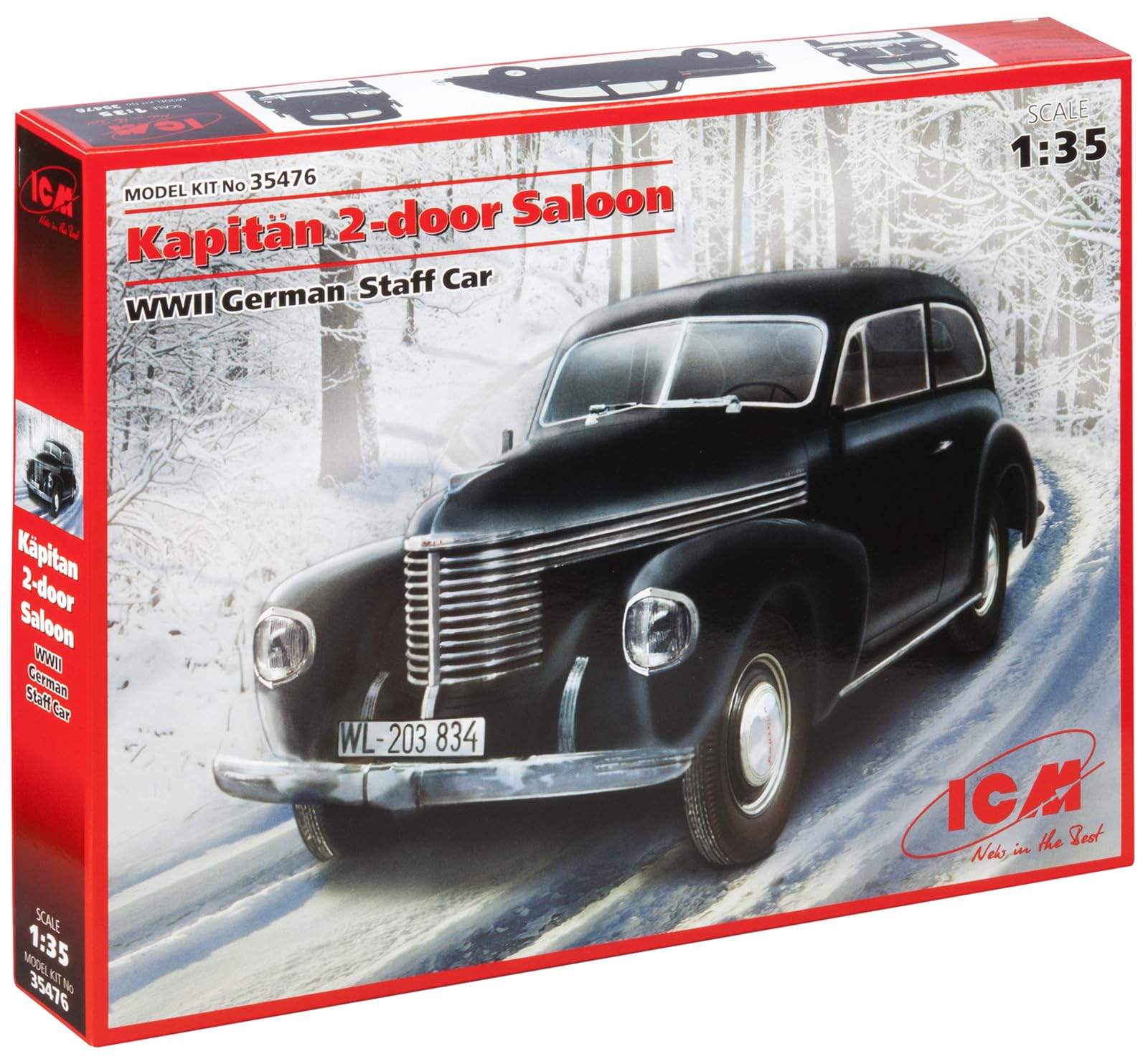 ICM 35476 Captain 2-door Saloon, WWII German Staff Car 1/35