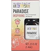 Aura Cacia Paradise Essential Oil Blend, Boxed 0.25 Fl. oz. - Light Aroma, No Synthetic Fragrances