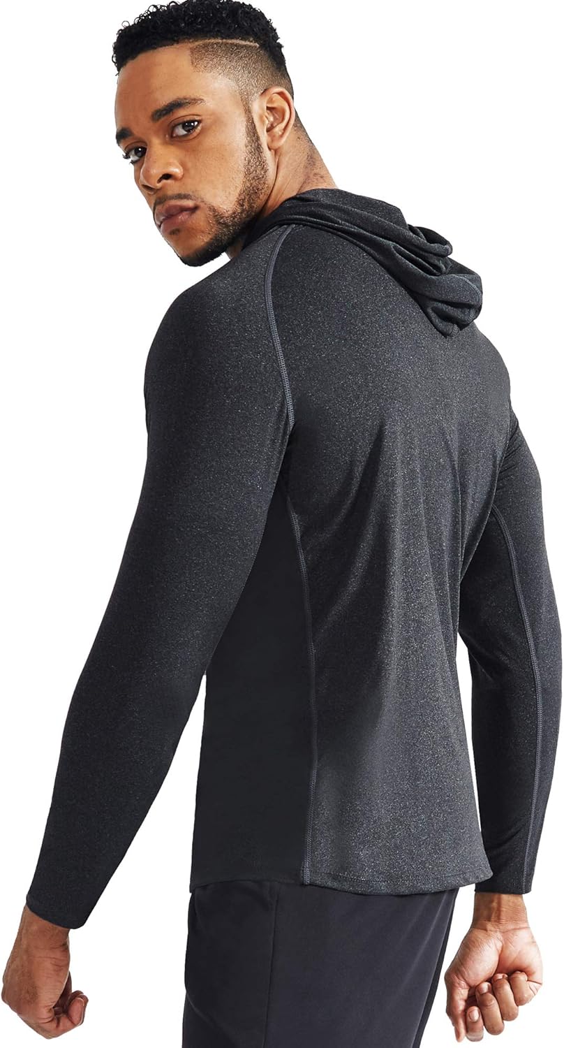 Neleus Men's Dry Fit Athletic Workout Running Shirts Long Sleeve: Clothing