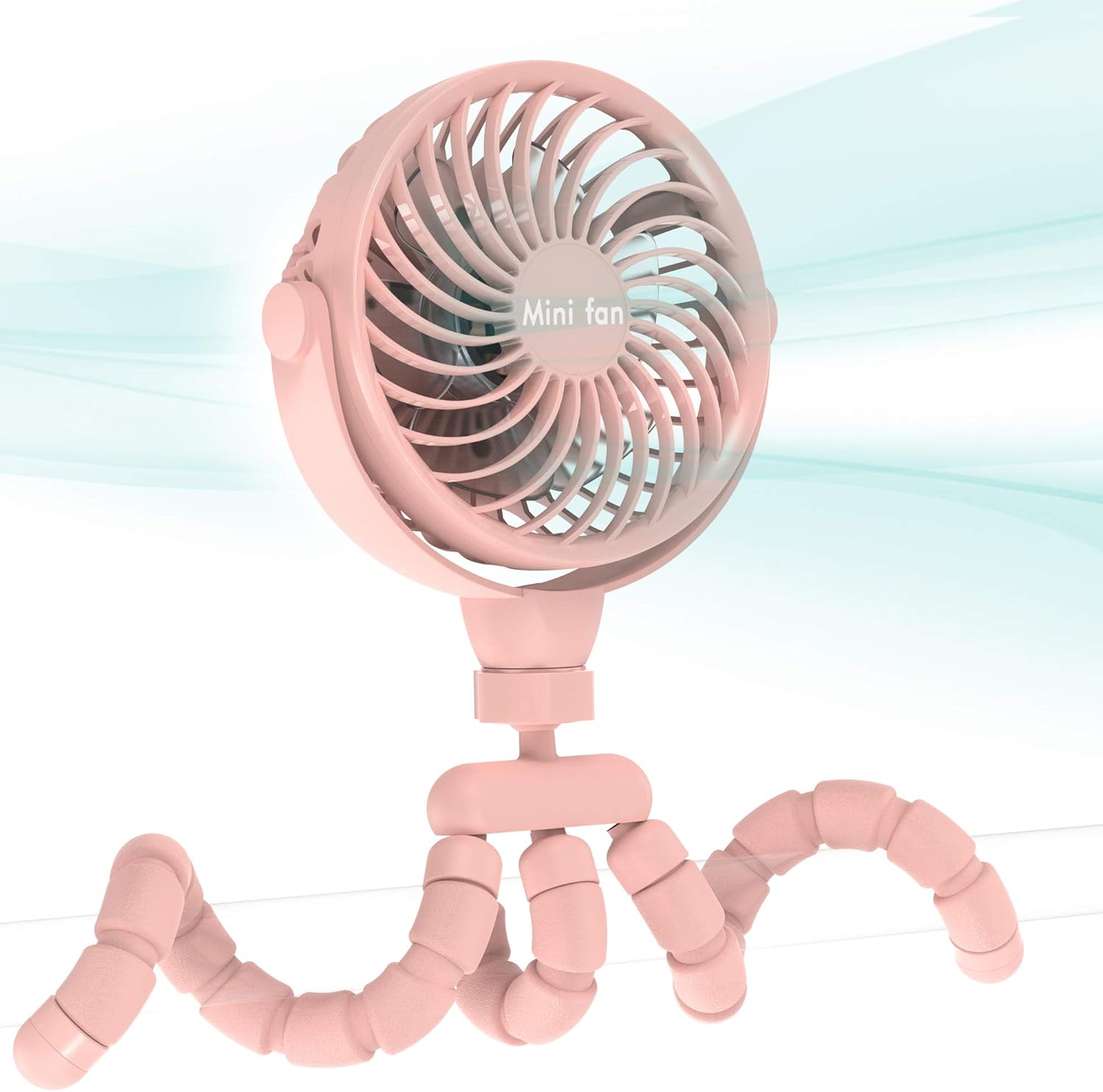 Versatile Fan, 5200mAh Battery Powered Clip-on Personal Desk Fan with Flexible Tripod, Ultra Quiet 360°Adjustable USB Fan for Stroller/Car Seat/Treadmill/Camping/Hurricane/Outage: Kitchen & Dining
