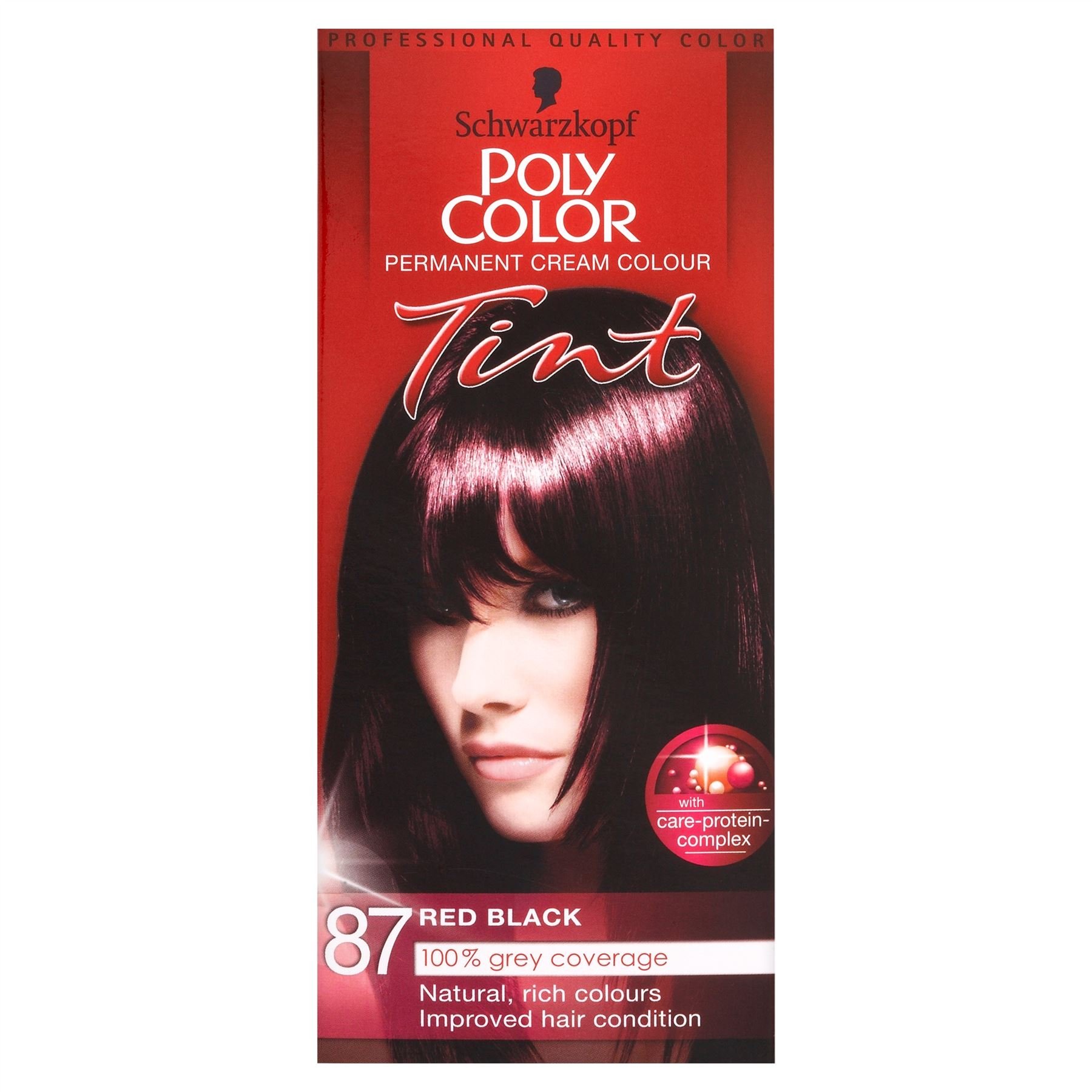 3 x Schwarzkopf Poly Color Permanent 87 Red Black