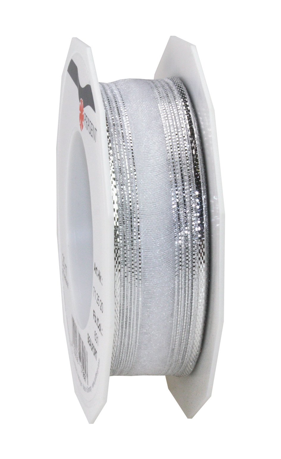 Präsent - Beaufort Organza Ribbon Silver 20-m-Roll 25 mm width — image 1
