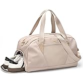 VNINE Duffle Bag for Women Men Travel Bags with Shoes Compartment Carry On Weekender Bag Airlines Approved Duffel Bag with Wet Pocket Water Resistant Overnight Sports Workout Dance Bags