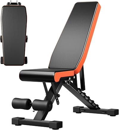 Panana Foldable Weight Bench Adjustable Backrest 75° Incline Decline Home Gym
