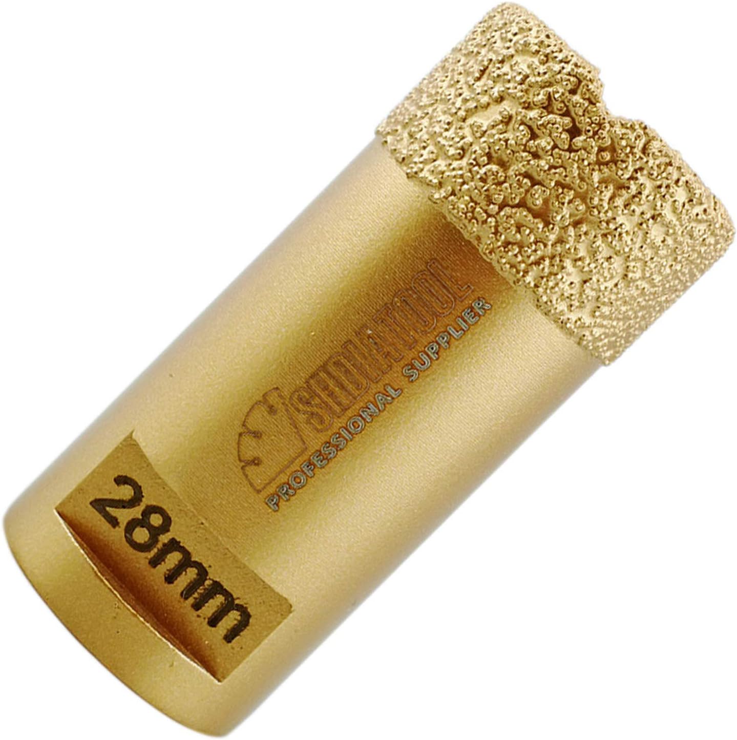 SHDIATOOL Diamond Drill Core Bit Diameter 28mm for Porcelain Tile Granite Marble Dry Drilling, Golden