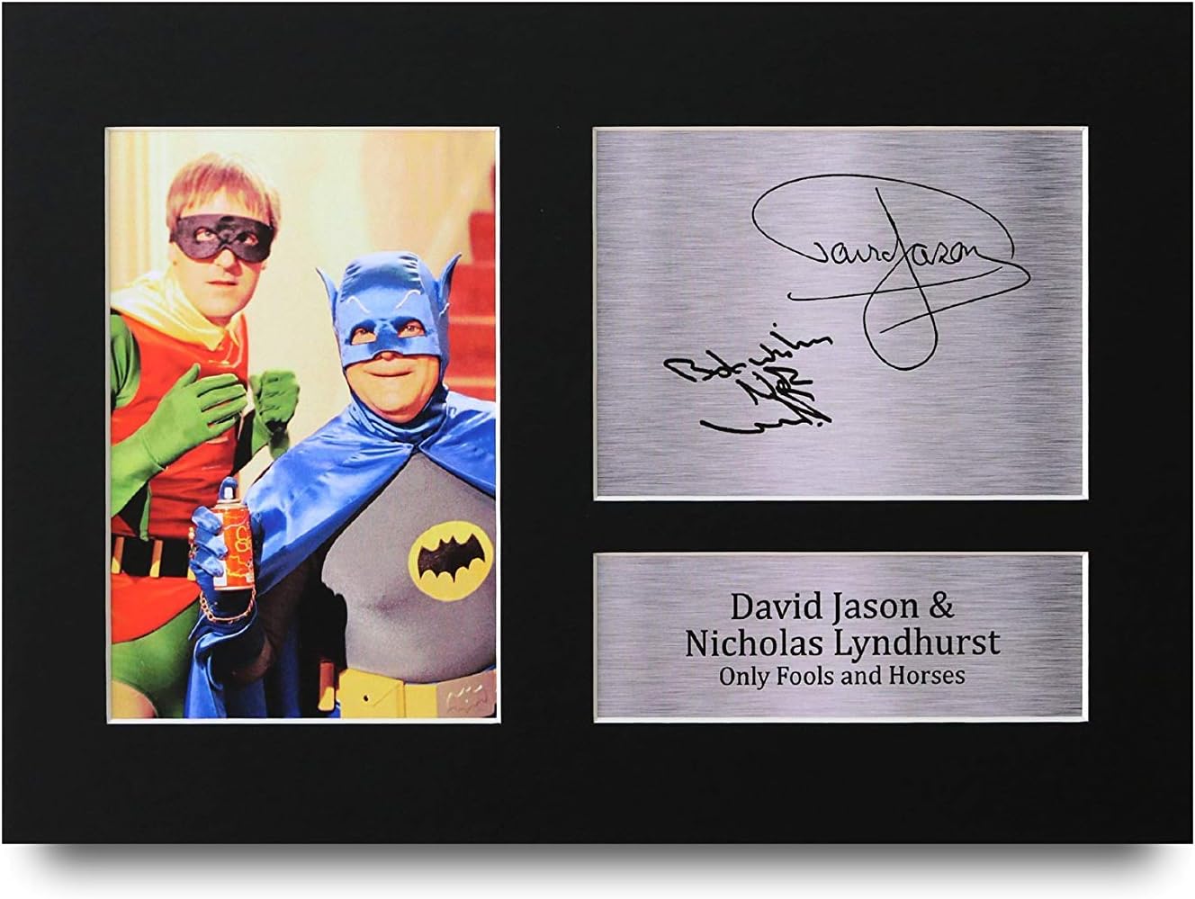 HWC Trading David Jason and Nicholas Lyndhurst Gift Signed A4 Printed Autograph Only Fools and Horses Gifts Del Boy Rodney Trotter Print Photo Picture Display