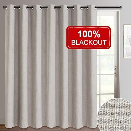 Amazon Com Primitive Linen Look 100 Blackout Curtains With Liner